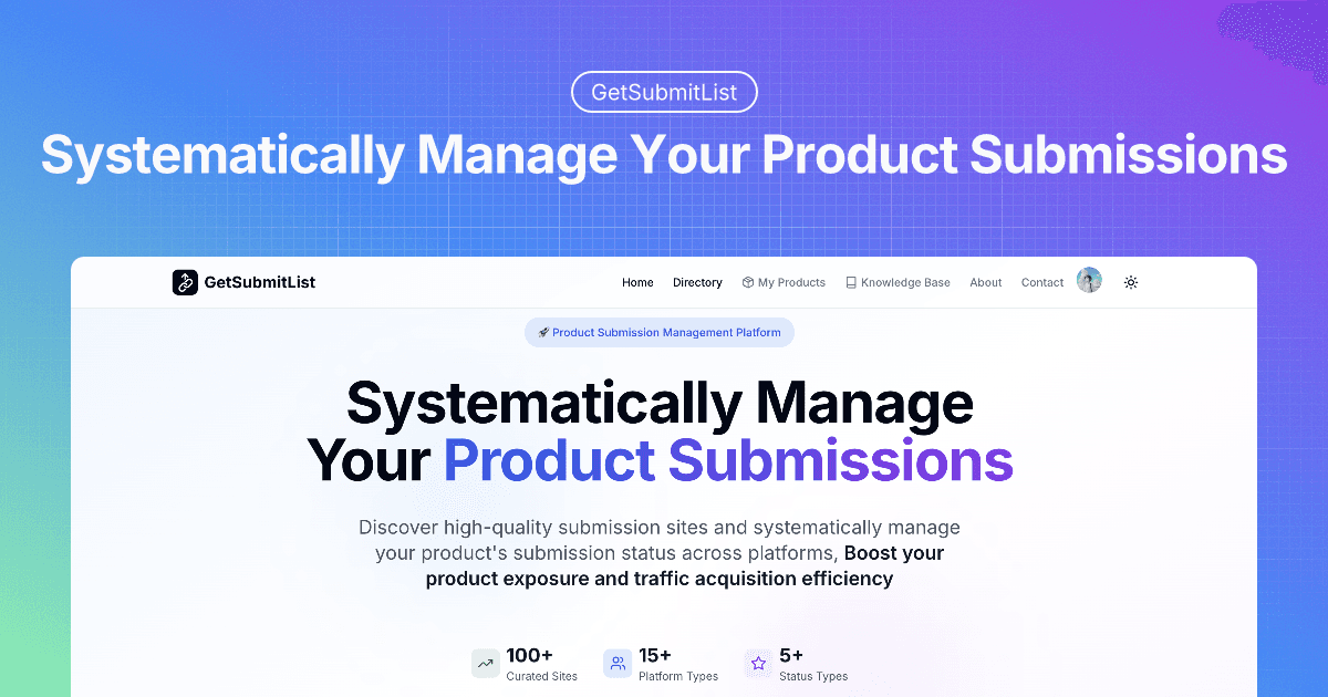GetSubmitList - Get sites to submit and list your products